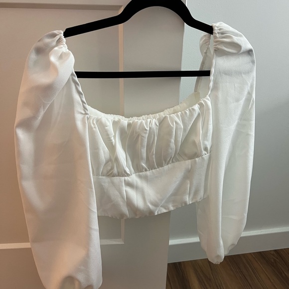Princess Polly White Long Sleeve Top - Picture 2 of 3
